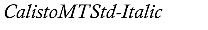 CalistoMTStd-Italic