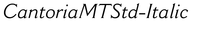 CantoriaMTStd-Italic