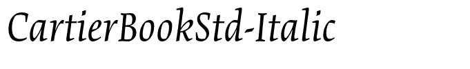 CartierBookStd-Italic