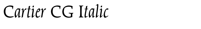 Cartier CG Italic