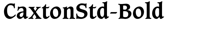 CaxtonStd-Bold