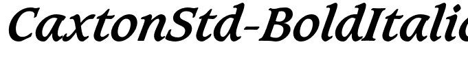 CaxtonStd-BoldItalic