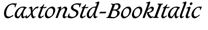 CaxtonStd-BookItalic
