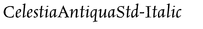 CelestiaAntiquaStd-Italic