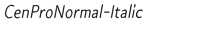 CenProNormal-Italic
