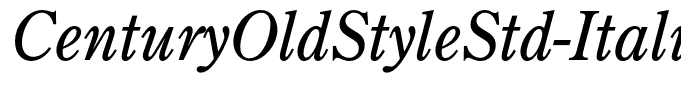 CenturyOldStyleStd-Italic
