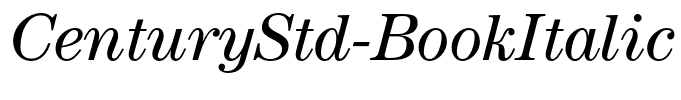 CenturyStd-BookItalic