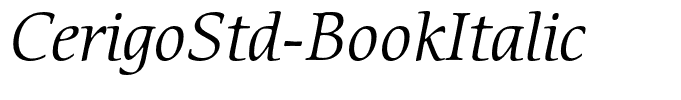 CerigoStd-BookItalic