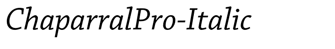 ChaparralPro-Italic