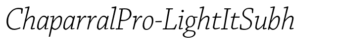 ChaparralPro-LightItSubh