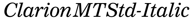 ClarionMTStd-Italic