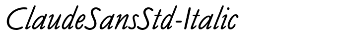 ClaudeSansStd-Italic