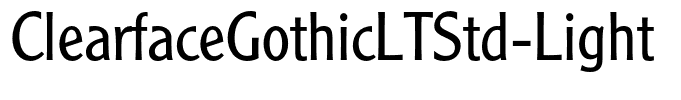 ClearfaceGothicLTStd-Light