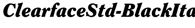 ClearfaceStd-BlackItalic