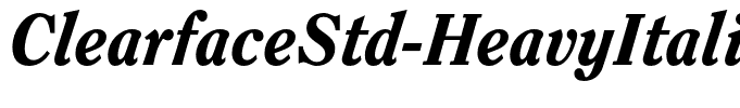 ClearfaceStd-HeavyItalic
