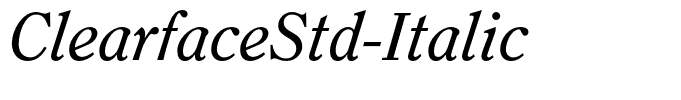 ClearfaceStd-Italic