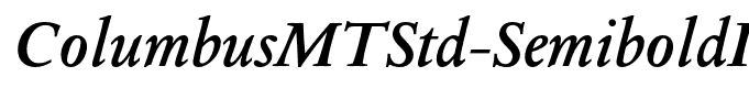 ColumbusMTStd-SemiboldIt