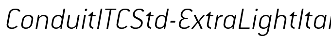 ConduitITCStd-ExtraLightItalic