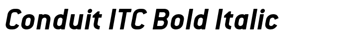 Conduit ITC Bold Italic