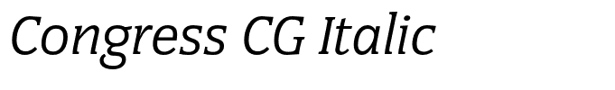 Congress CG Italic