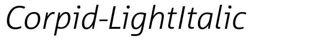 Corpid-LightItalic