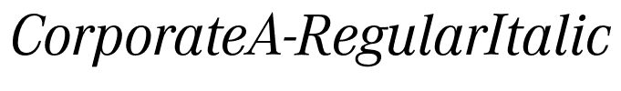 CorporateA-RegularItalic