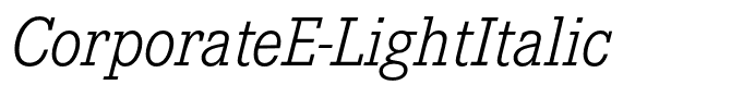 CorporateE-LightItalic