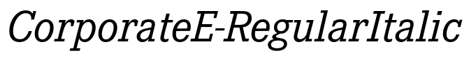 CorporateE-RegularItalic