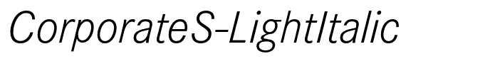 CorporateS-LightItalic