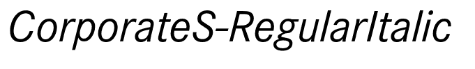 CorporateS-RegularItalic