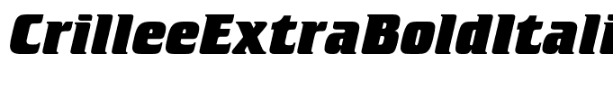 CrilleeExtraBoldItalicStd