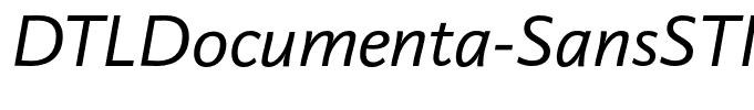DTLDocumenta-SansSTItalic