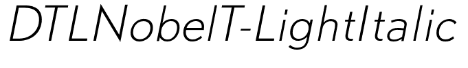 DTLNobelT-LightItalic