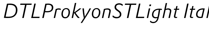 DTLProkyonSTLight Italic