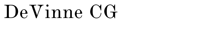 DeVinne CG