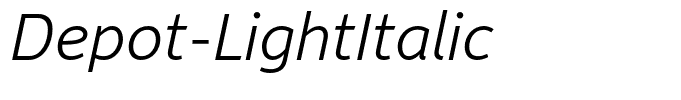 Depot-LightItalic