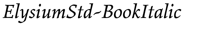 ElysiumStd-BookItalic