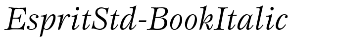 EspritStd-BookItalic