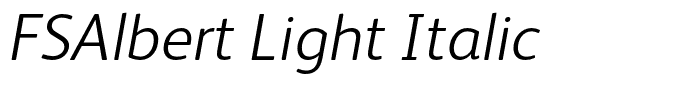 FSAlbert Light Italic