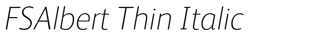 FSAlbert Thin Italic