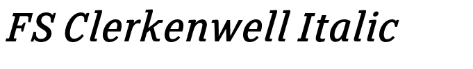 FS Clerkenwell Italic