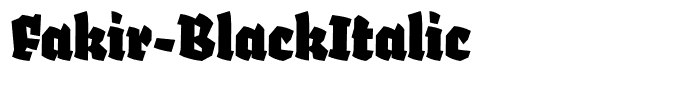Fakir-BlackItalic