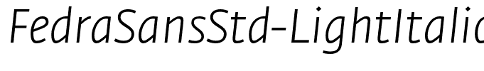 FedraSansStd-LightItalic