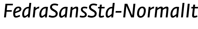 FedraSansStd-NormalItalic