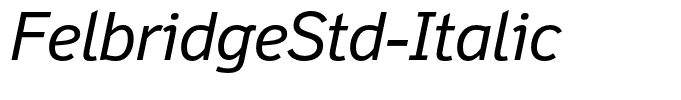 FelbridgeStd-Italic