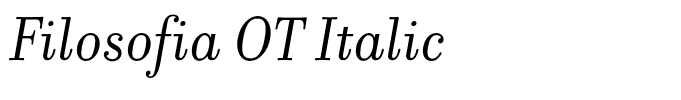Filosofia OT Italic