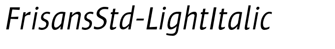 FrisansStd-LightItalic