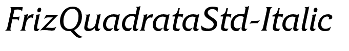 FrizQuadrataStd-Italic