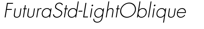 FuturaStd-LightOblique