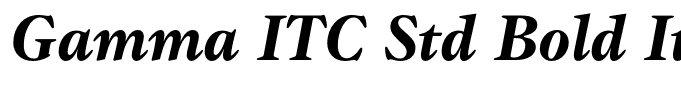 Gamma ITC Std Bold Italic